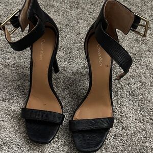 Calvin Klein Black Strappy Heels